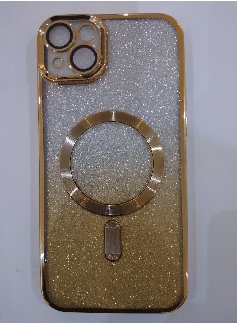 Undefined 4 In 1 Back Protection Cover For IPhone 14 Plus With Camera Protector, Wireless Charging And Gold Sticker 