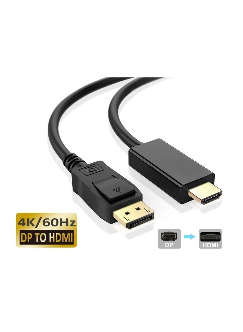 Reacon DisplayPort to HDMI Cable – 4K@30Hz Gold-Plated DP to HDMI Cable for PC, Laptop, TV, Projectors, and Monitors (5.0 Meters) - Image 3