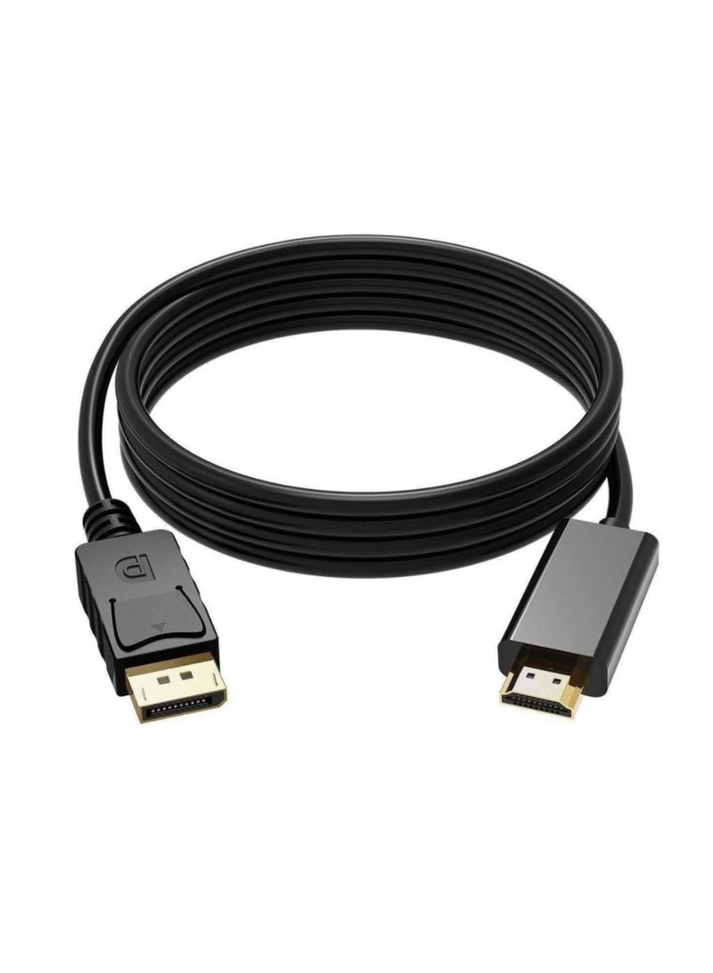Reacon DisplayPort to HDMI Cable – 4K@30Hz Gold-Plated DP to HDMI Cable for PC, Laptop, TV, Projectors, and Monitors (5.0 Meters) - Image 1