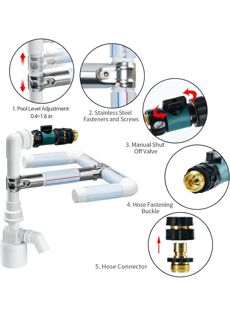 briidea Pool Water Leveler Briidea Automatical Water Level Controller Pool Sentry with Two Kinds of 34 Hose Connector for Flow Control 0110psi  - Image 2
