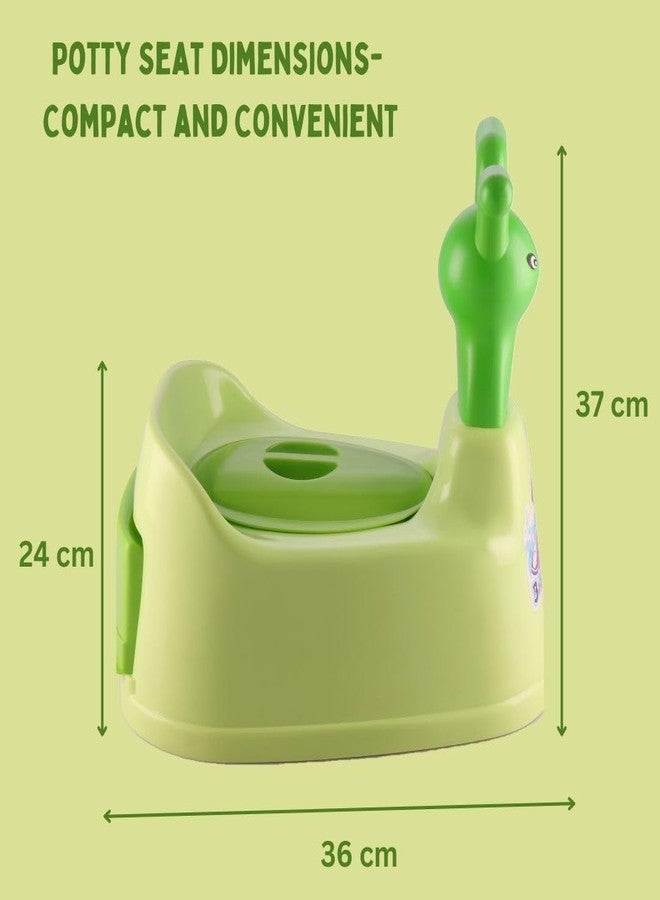Zerya Potty Toilet Trainer Seat/Chair with Lid and High Back Support for Toddler Boys Girls (Age 7 Months to 3 Years) (Green) - Image 5