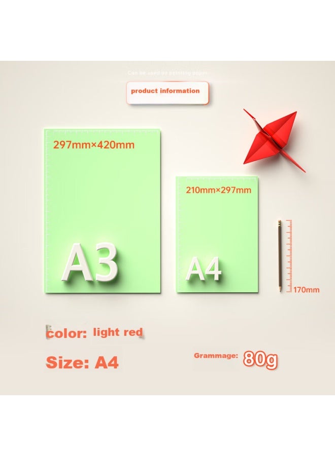 Deli A4 80g Light Green Copy Paper, Colored Printing Paper, Children's Diy Origami Paper, Non-cardboard Paper, 100 Sheets/pack, 7757 - Image 4