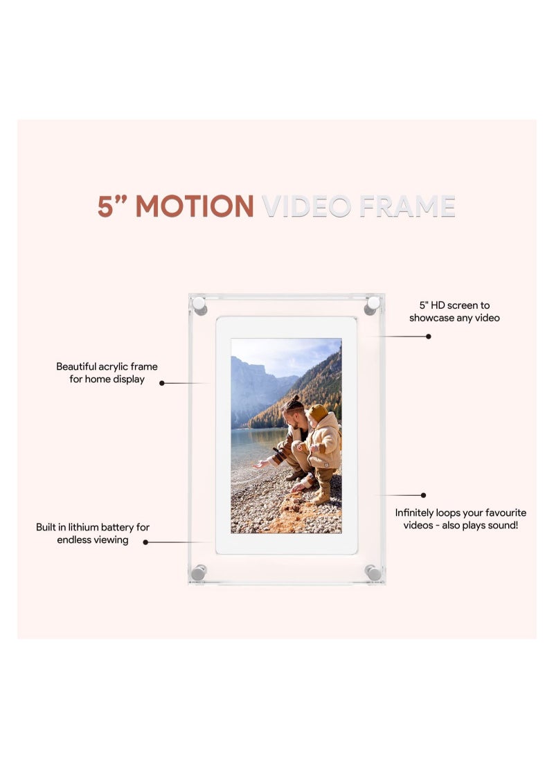 Generic - photo frame -7-inch acrylic digital photo and video frame, newest transparent design moving video frame, digital photo frame with 1GB built-in memory and 1000mAh battery - Image 1
