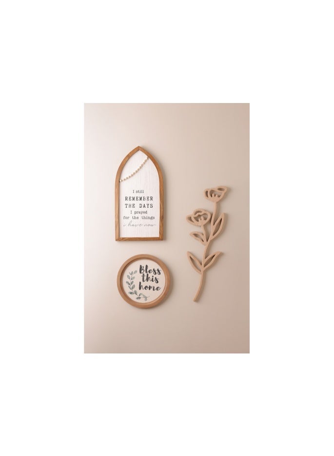 Words Co. Natural Wooden Flower Wall Art Rustic Scandinavian Design  – Swedish Wood - Image 2