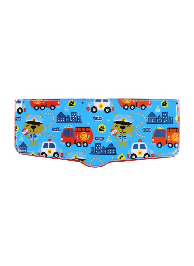 SMILY KIDDOS Smily Kiddos Multi Functional Pop Out Pencil Box for Kids Stationery for Children | 24.5 x 4 x 10cm | - Police Theme - Blue  - Image 5