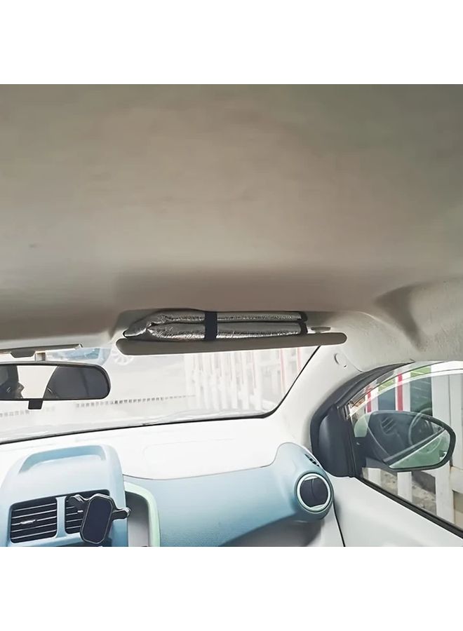 Silvery White Car Windshield Sun Shade Cover Aluminum Foil Interior Accessory 1pc - Image 4