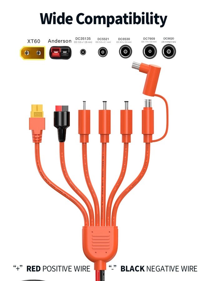 Tonton 7-in-1 Solar Connector Kit - 110CM, Universal Solar Cable Adapter with Female and Male Connectors, Compatible with Solar Panels and Power Stations, Portable Motors - Image 4