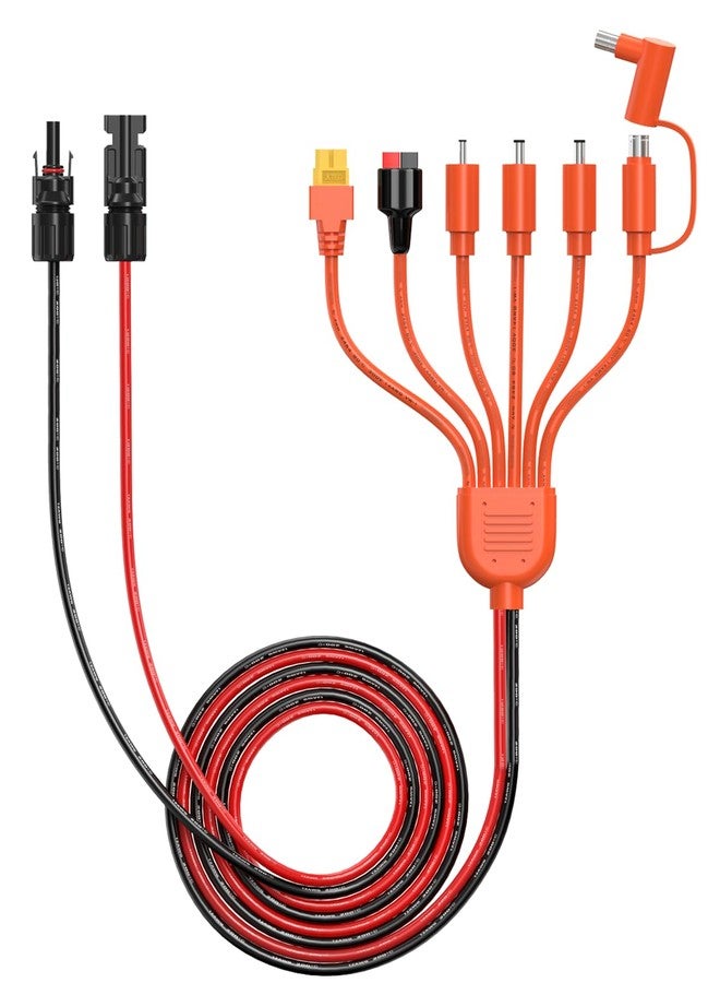 Tonton 7-in-1 Solar Connector Kit - 110CM, Universal Solar Cable Adapter with Female and Male Connectors, Compatible with Solar Panels and Power Stations, Portable Motors - Image 1