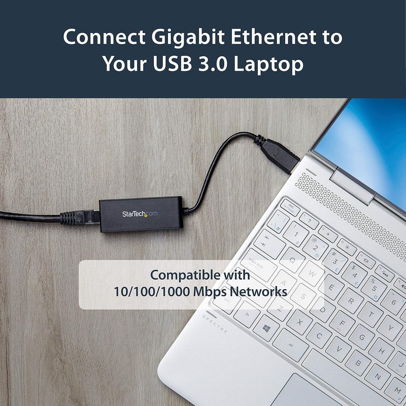 StarTech USB 30 to Gigabit Ethernet NIC Network Adapter USB31000S - Image 4