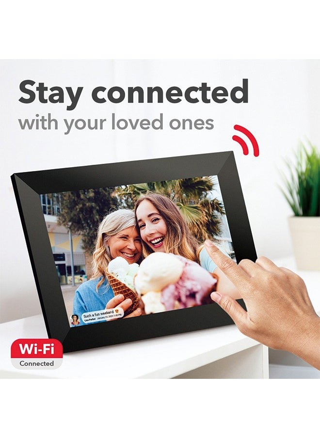 Generic - Frameo 10.1 Inch WiFi Digital Picture Frame, 1280x800 HD IPS Touch Screen Photo Frame Electronic, 32GB Memory, Auto-Rotate, Wall Mountable, Share Photos/Videos Instantly via Frameo App from Anywhere - Image 1
