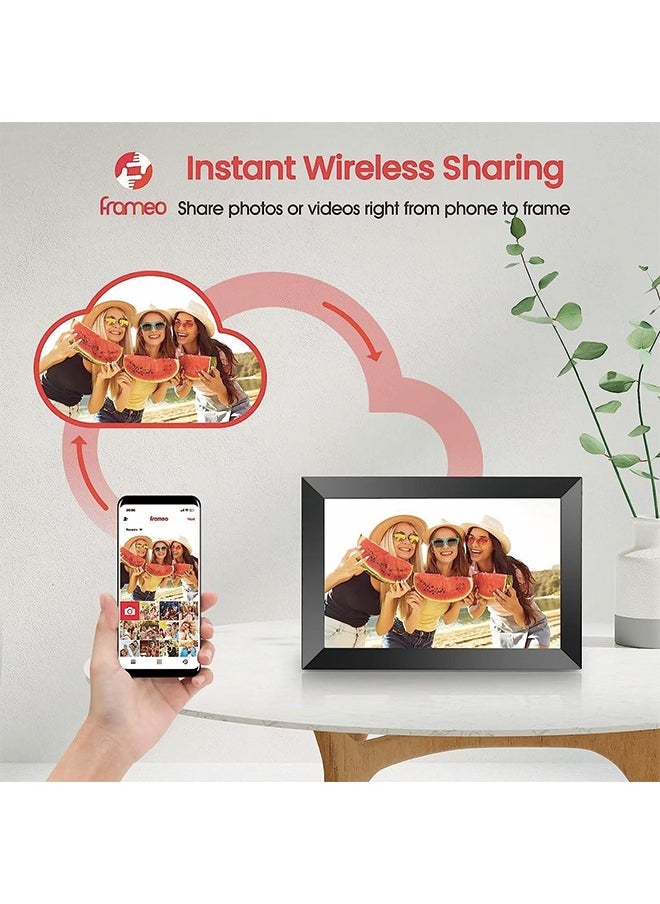 Generic - Frameo 10.1 Inch WiFi Digital Picture Frame, 1280x800 HD IPS Touch Screen Photo Frame Electronic, 32GB Memory, Auto-Rotate, Wall Mountable, Share Photos/Videos Instantly via Frameo App from Anywhere - Image 1