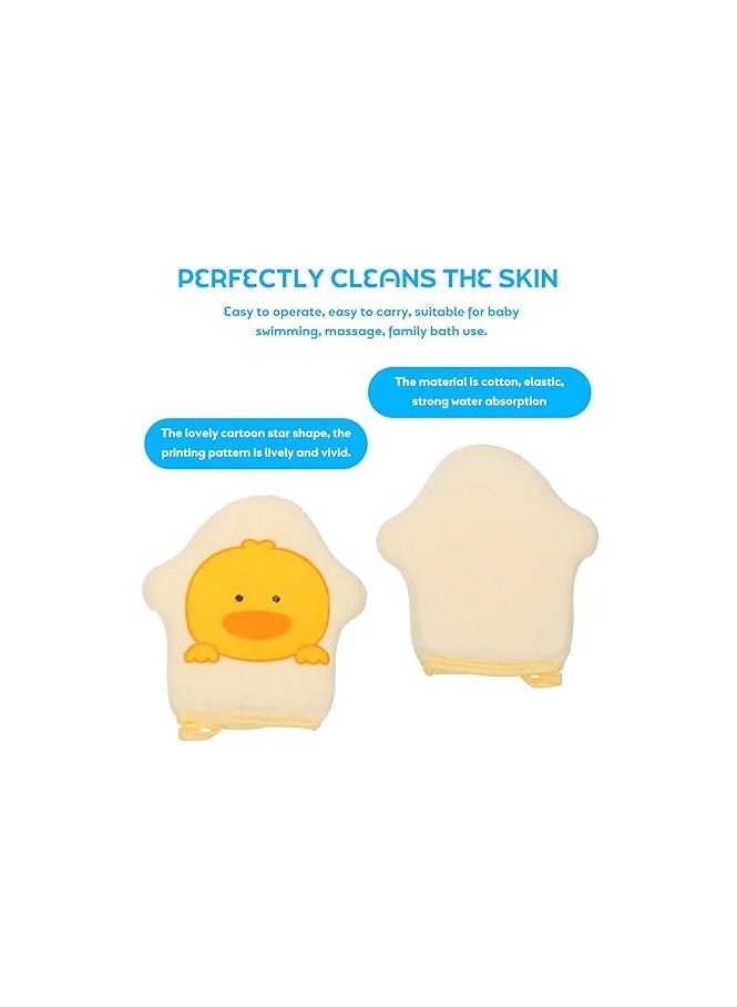 Goolsky Baby Bath Gloves Washing Gloves for Kids and Toddlers Hand Puppets, Baby Towel Gloves for Kids and Adults, Mommy & Me Cute Duck - Image 3