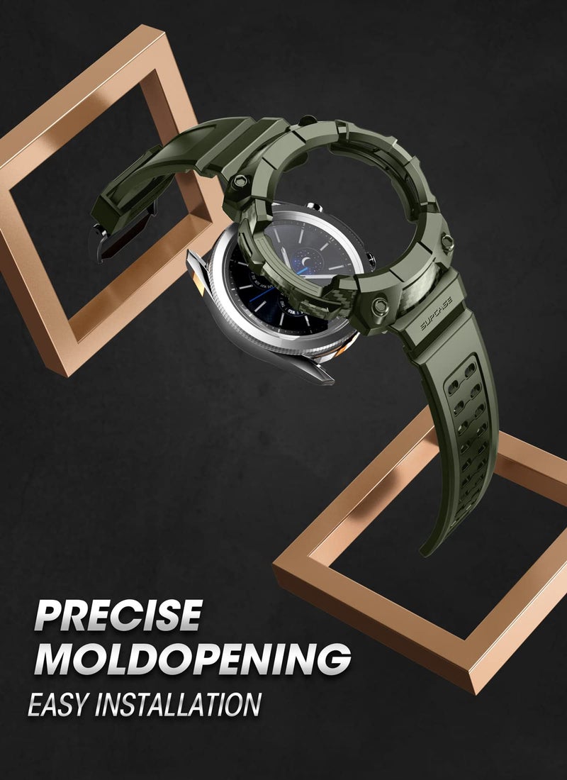 SUPCASE for Samsung Galaxy Watch 4 Classic Band with Case 46mm (Unicorn Beetle Pro), [Military-Grade Protection] Heavy Duty Cover with Adjustable Strap Band for Galaxy Watch 4 Classic, DarkGreen - Image 4