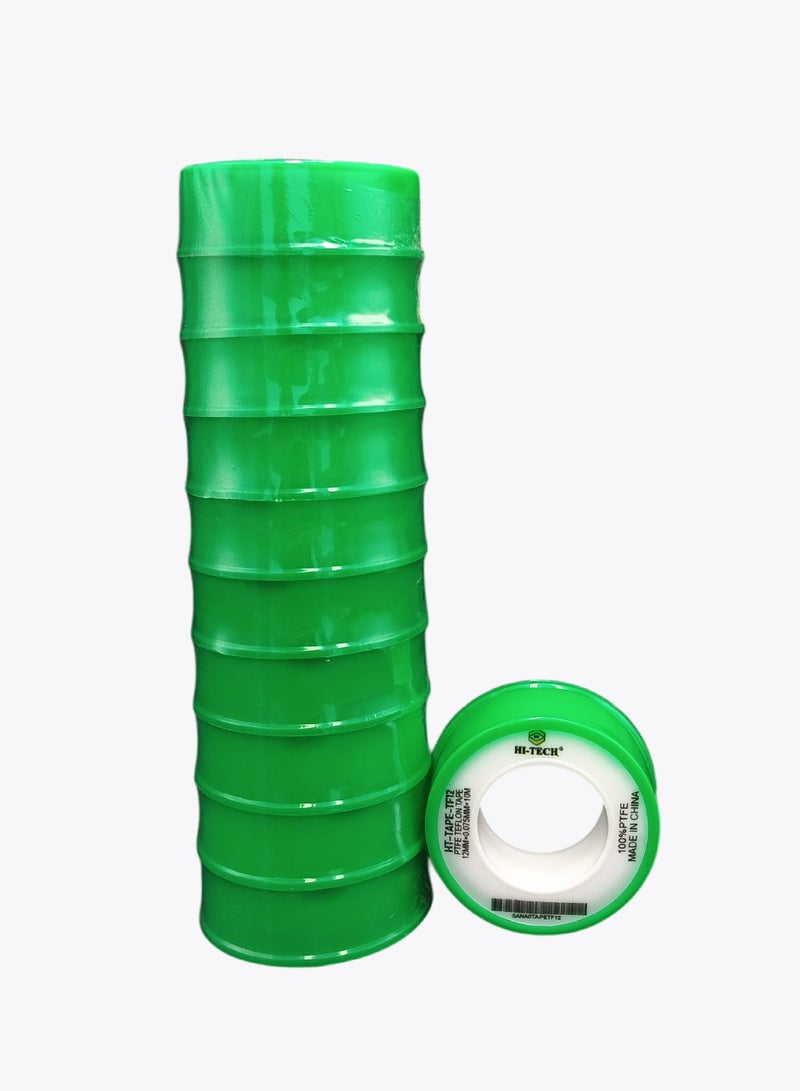 هاي-تيك شريط تفلون لاصق HI-TECH للسباكة | مانع تسريب PTFE للأنابيب والتركيبات والوصلات | مانع للتسريب ومتين . - Image 1