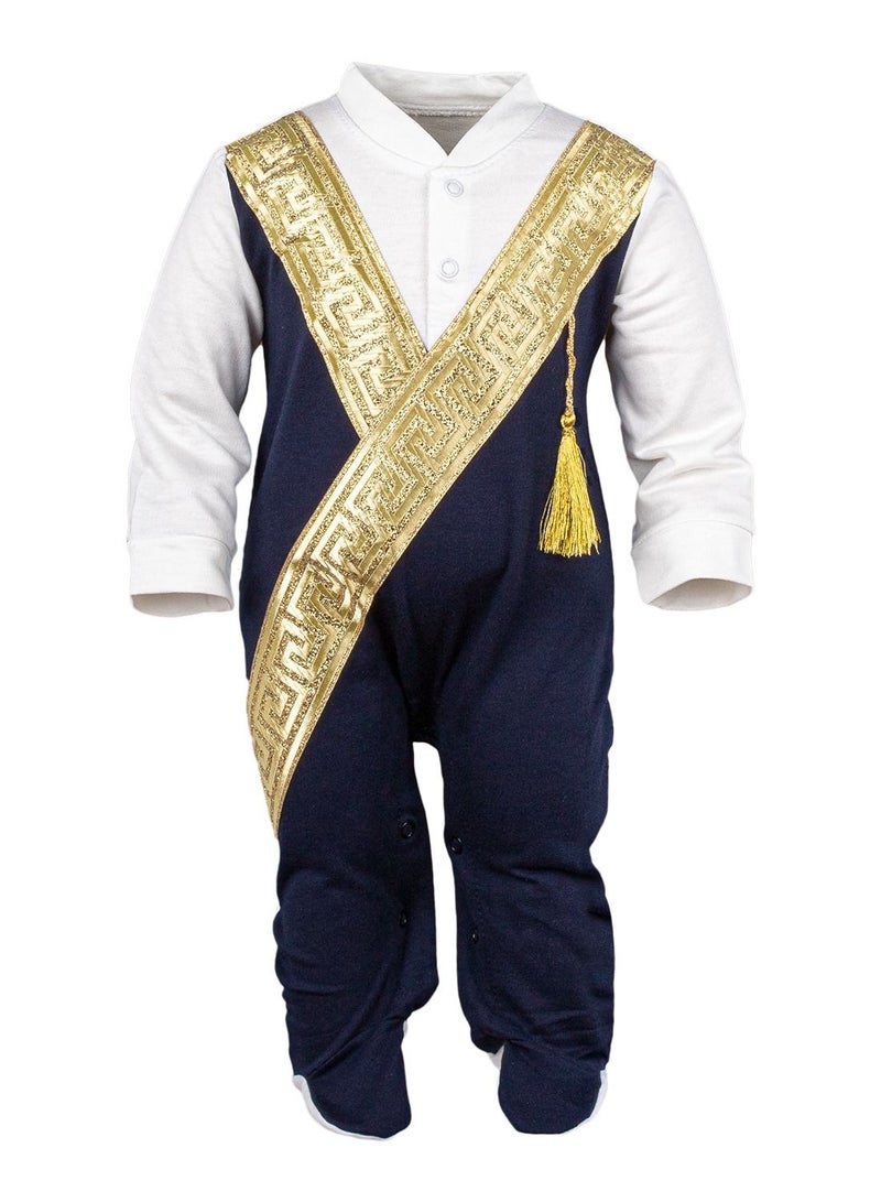 BABYCARA Adorably Cute 100 Percent Soft Cotton Toddler Bisht Outfit Cozy Romper Jumpsuit for Ages 3 to 12 Months Ensuring Ultimate Comfort and Style  - Image 1