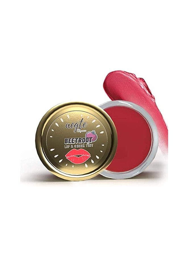 aegte Organics Beetroot Lip & Cheek Tint All-Natural Lip Balm (Real Beetroot & Tomato Extracts, 15 Gm) - Image 1