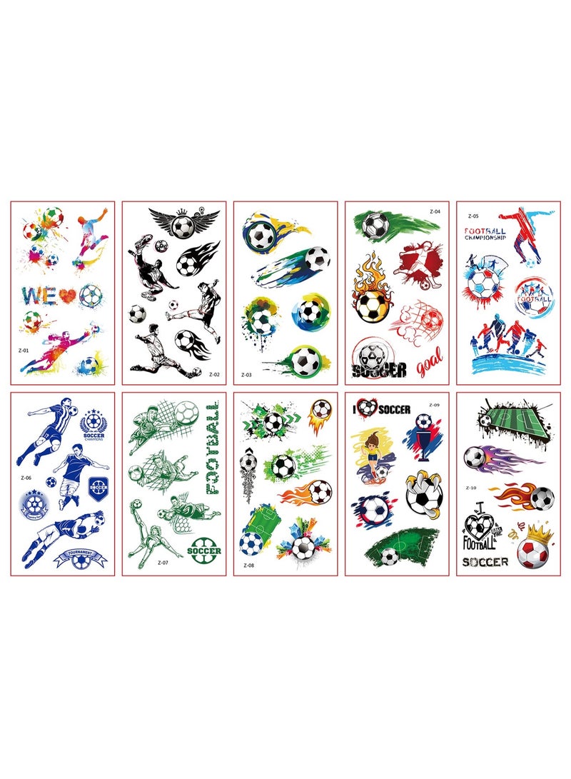 20 Sheets Soccer Club Series Children's Temporary Tattoos Waterproof Temporary Tattoo for Children Suitable for Birthday Parties - Image 2