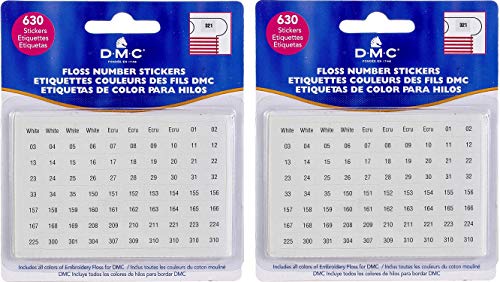 DMC 6103 Floss Number Stickers, 630-Stickers (2 Pack) - Image 1