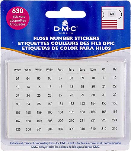 DMC 6103 Floss Number Stickers, 630-Stickers (2 Pack) - Image 2