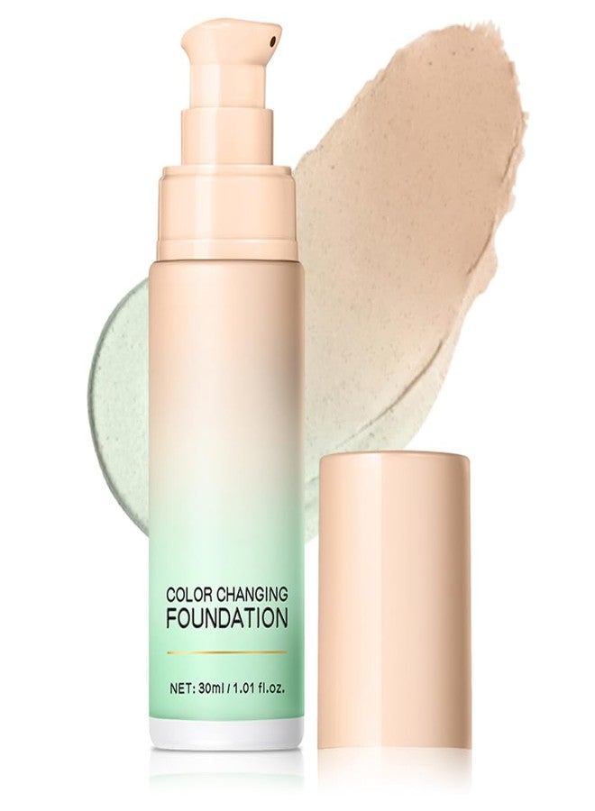 JEMPET Color Changing Foundation with Centella Asiatica - Weightless Hydrating Liquid Foundation (Green-01) - Image 1