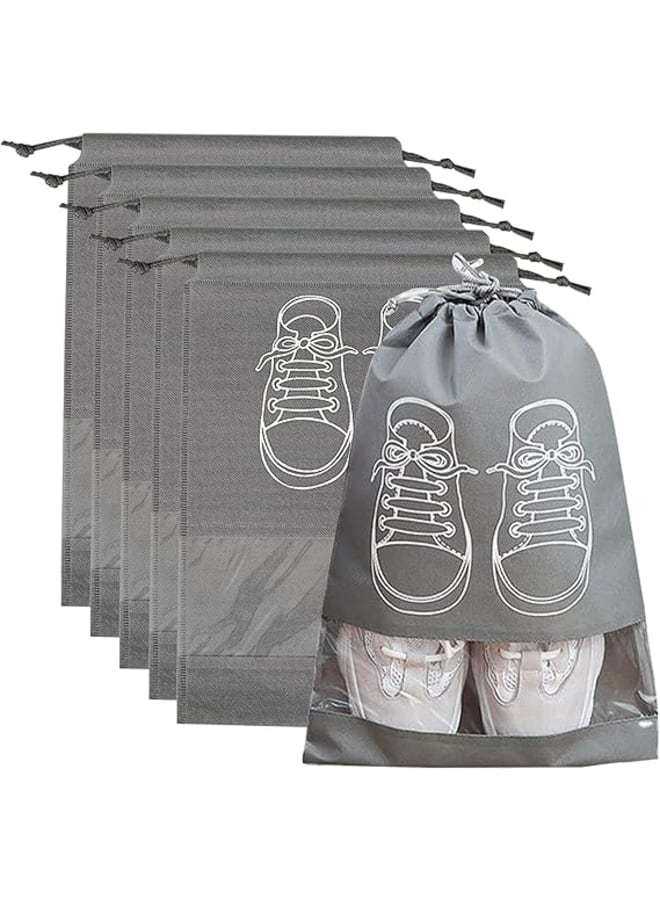 12 Piece Large Travel Storage Shoe Bag Waterproof Non-Woven with Rope for Men and Women - Image 1