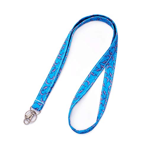 LParkin Narwhal Pattern Cotton Fabric Preschool Lanyard Long Neck Lanyards for Keys ID Badge Cute Cartoon Holder Coworker Gifts for Women - Image 1