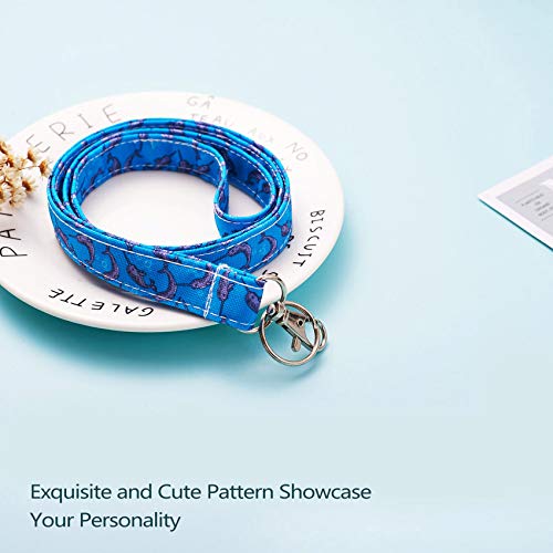 LParkin Narwhal Pattern Cotton Fabric Preschool Lanyard Long Neck Lanyards for Keys ID Badge Cute Cartoon Holder Coworker Gifts for Women - Image 5
