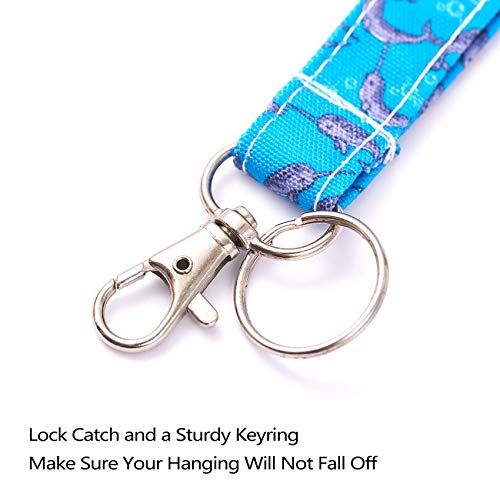 LParkin Narwhal Pattern Cotton Fabric Preschool Lanyard Long Neck Lanyards for Keys ID Badge Cute Cartoon Holder Coworker Gifts for Women - Image 3