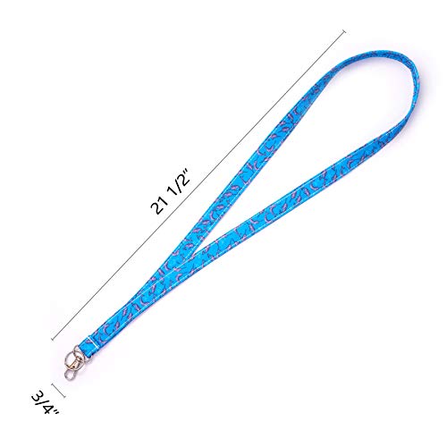 LParkin Narwhal Pattern Cotton Fabric Preschool Lanyard Long Neck Lanyards for Keys ID Badge Cute Cartoon Holder Coworker Gifts for Women - Image 2