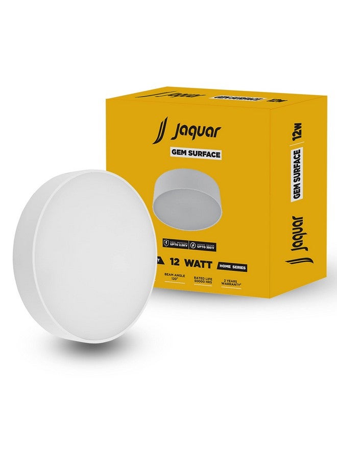 jaquar Jaquar 12W LED Gem Trimless Round Surface Mount Down Light | No False Ceiling Required | Warm Light(3000K) | (Pack of 1)  - Image 1