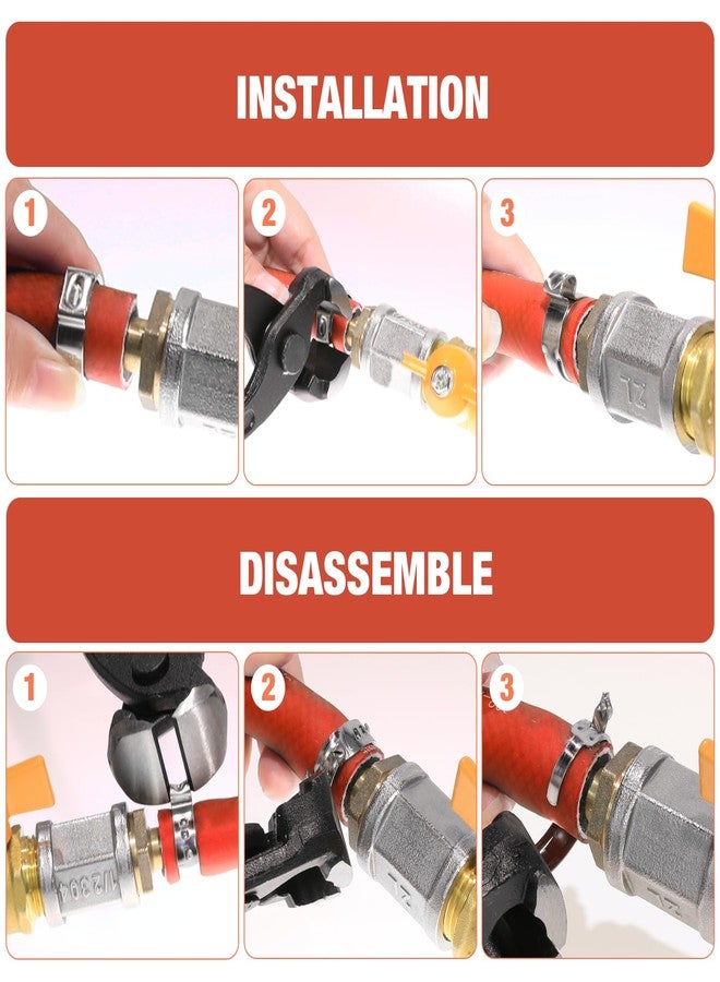 AKIHISA 360pcs 16 Sizes Single Ear Hose Clamps, 5.3-36.1mm Stainless Steel_304 Crimp Hose Clamps Cinch Rings Assortment Kit for Automotive, Pipe, Plumbing - Image 5