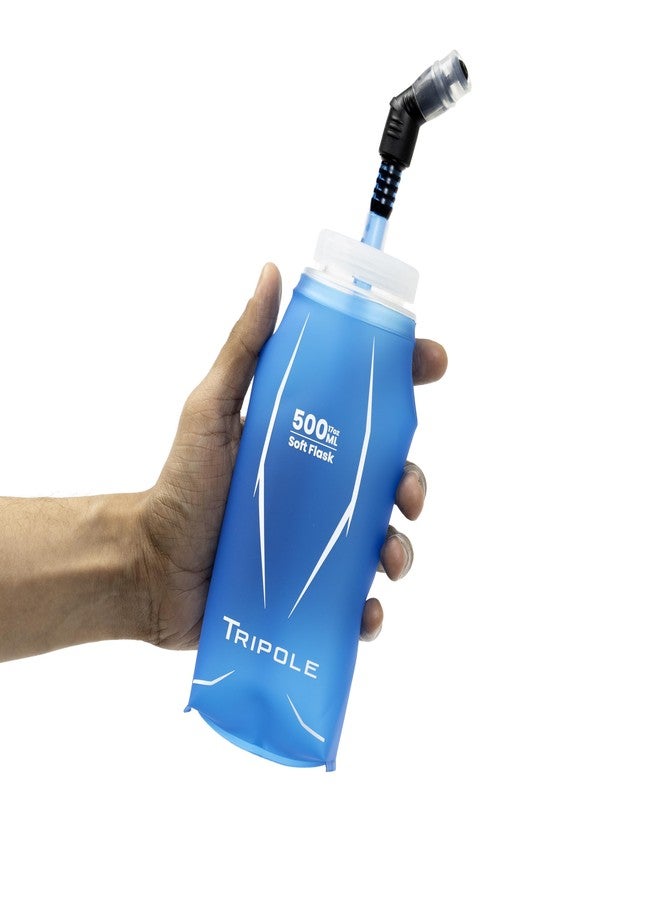 Tripole Hydration & Water Soft Flask for Running and Cycling | 500 mL (Blue) - Image 1