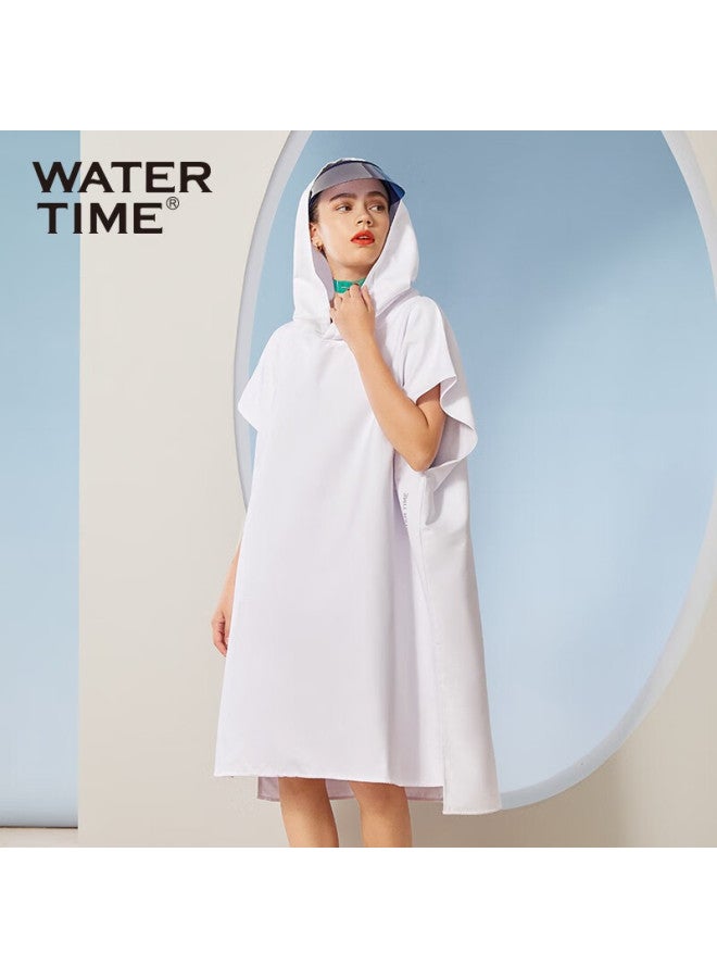 Watertime/shuichuan Quick-drying Swimming Towel Cape With Hood, Fast-drying Portable Bathrobe For Women And Men, Absorbent Sports Beach Towel - Image 4