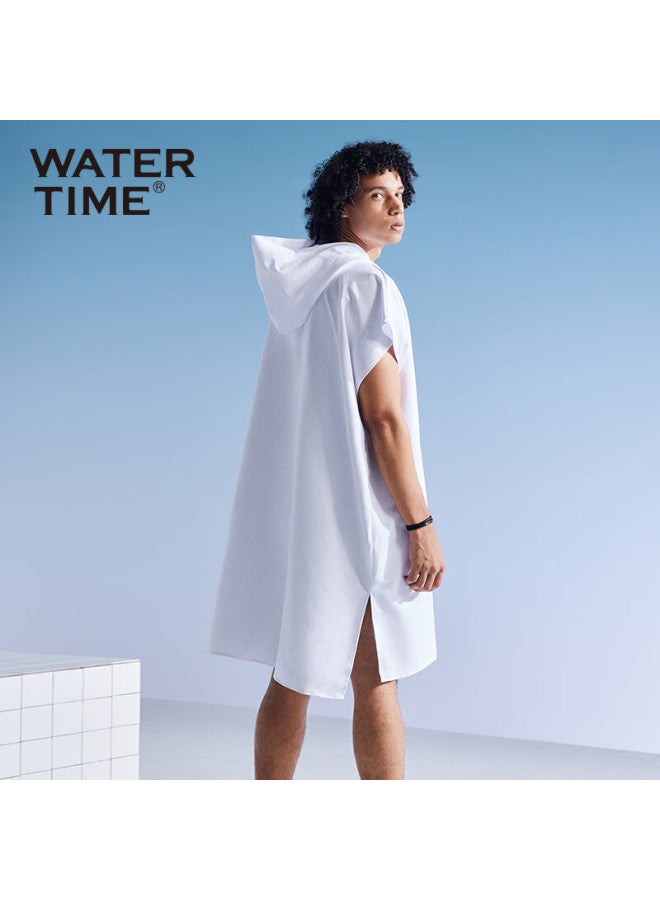Watertime/shuichuan Quick-drying Swimming Towel Cape With Hood, Fast-drying Portable Bathrobe For Women And Men, Absorbent Sports Beach Towel - Image 3