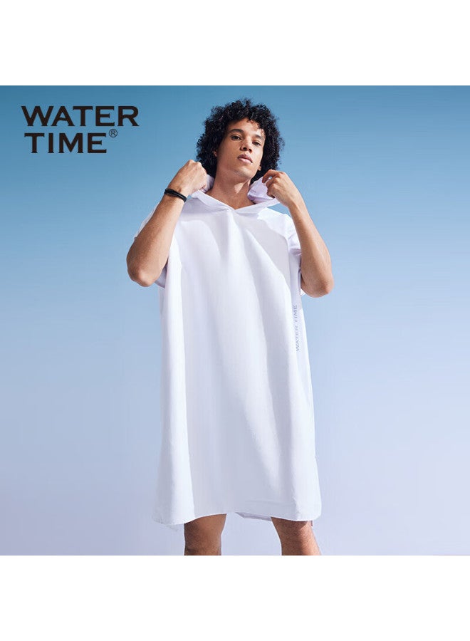 Watertime/shuichuan Quick-drying Swimming Towel Cape With Hood, Fast-drying Portable Bathrobe For Women And Men, Absorbent Sports Beach Towel - Image 1