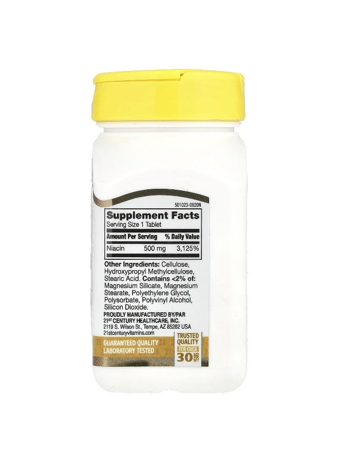 21st Century, Niacin, Prolonged Release, 500 mg, 100 Tablets (Packaging may vary) - Image 2