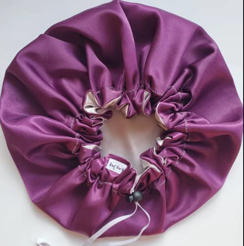 VIYANSHI Adjustable Satin Sleep Cap Hair Bonnet Double Layered Reversible for Women Protective Sleep Hairstyles cap a1