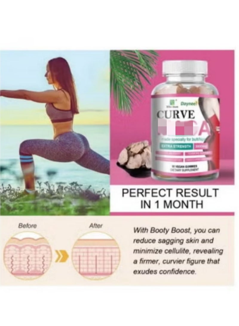Daynee Curve Maca Gummies - Natural Lifting and Firming for Butt/Hips, Extra Strength 3000mg, 60 Vegan Dietary Supplement Gummies - Image 2