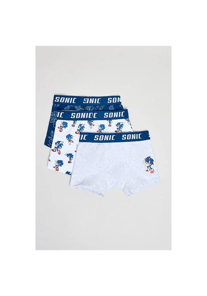 أر أند بي 3 Pack Sonic Print Briefs