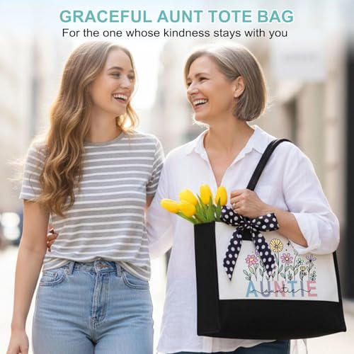 Verouis Aunt Gifts for Women Best Auntie Gift Ideas Cool Aunt Birthday Gifts for Aunts from Niece Nephew in My Auntie Era Presents Promoted to Best Aunts Ever Pregnancy Announcement Presents with Glass Cup - Image 2
