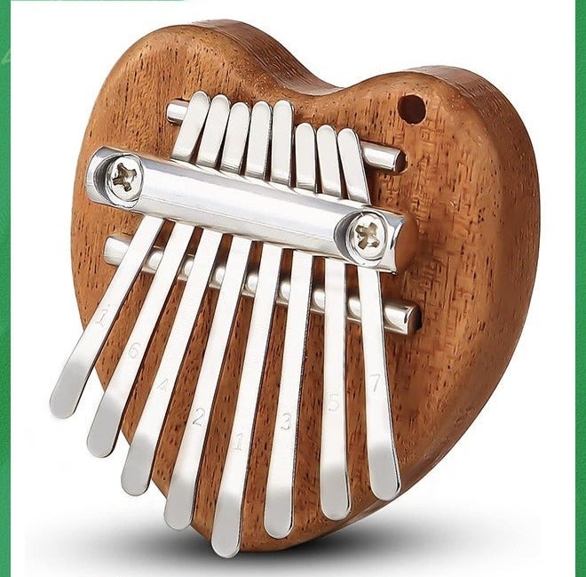 Mini Kalimba Thumb Piano 8 Keys,Portable Solid Wood Mbira Finger Piano for Kids,Marimba Musical Pendant Gift,Mini Exquisite Finger Thumb Piano,Children's Musical Instrument Toys - Image 1