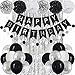 ANSOMO Black and Silver Happy Birthday Party Decorations Banner Balloons Women Men Boys Girls Him Her 13th 15th 16th 18th 20th 21st 25th 30th 35th 40th 45th 50th - Image 3