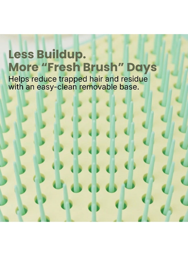 Glitters No Mess No Stress Easy Clean Hair Brush, Detangling Hairbrush with Removable Washable Pad, Detangler Brush for Women, Men & Girls, Easy Rinse Hair Brush for Everyday Hair Care - Image 3