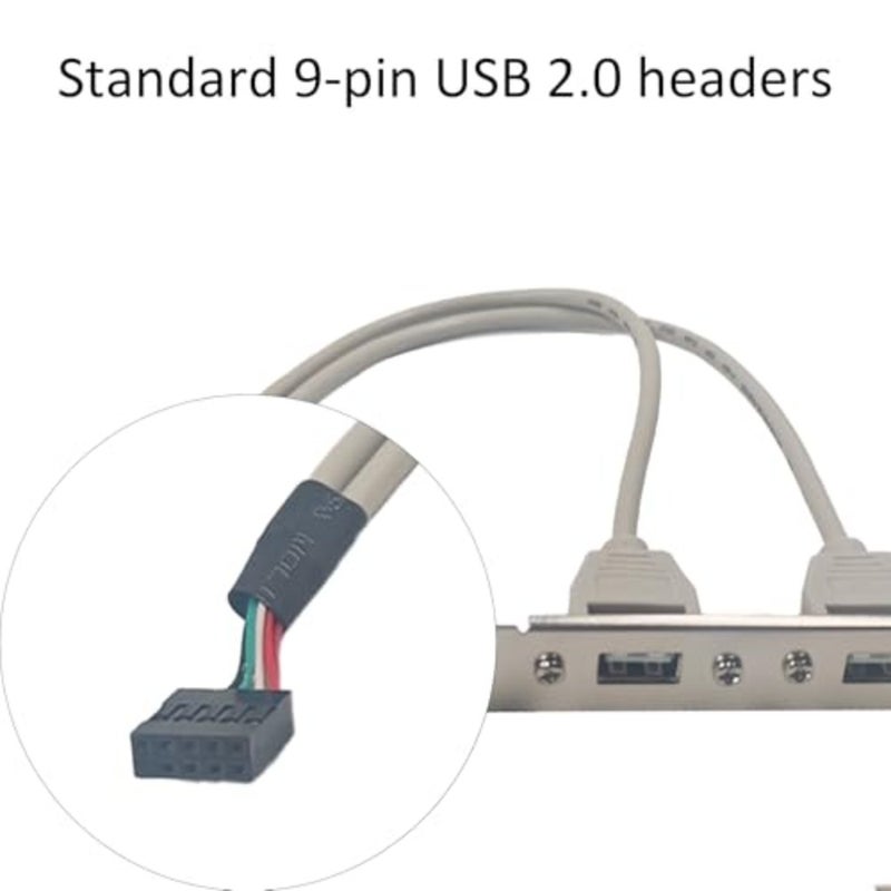 PCS s.0 أنثى إلى اللوحة الأم 9pin رأس كابل موسع، 30 سم محول قوس اللوحة الخلفية لتوسيع حالة الكمبيوتر المكتبي - Image 5