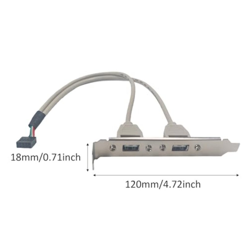 PCS s.0 أنثى إلى اللوحة الأم 9pin رأس كابل موسع، 30 سم محول قوس اللوحة الخلفية لتوسيع حالة الكمبيوتر المكتبي - Image 2