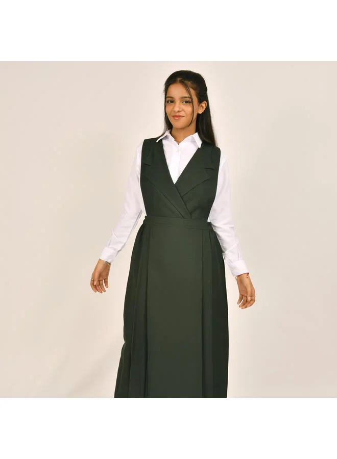 HAWRAA ABAYA Blazer collar apron with side slits