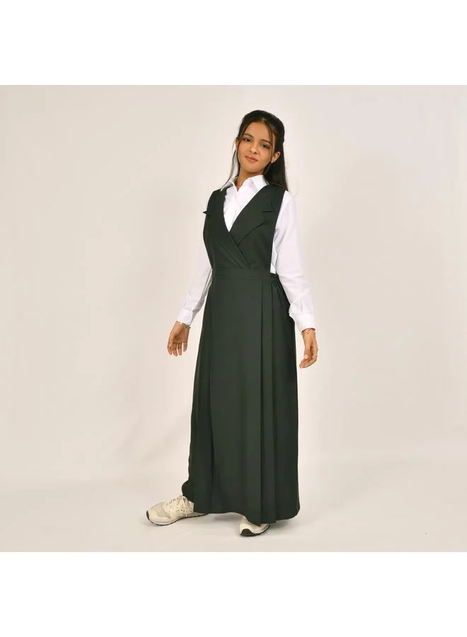 HAWRAA ABAYA Blazer collar apron with side slits