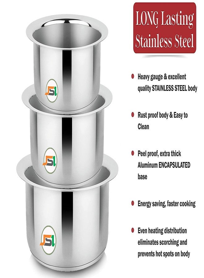 JSI Stainless Steel Tope/patila/cookware for Kitchen I 2000 ML I TRIPLY Base I Induction & Gastove Compatible I Highly Durable I Ideal Milk, Water Boiling - Image 3