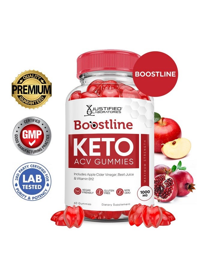 Justified Laboratories (3 Pack) Boostline Keto ACV Gummies Advanced Formula 1000MG Boost Line Keto Gummies Apple Cider Vinegar Formulated with Pomegranate Beet Juice Powder B12 Vegan Non GMO 180 Gummys - Image 2