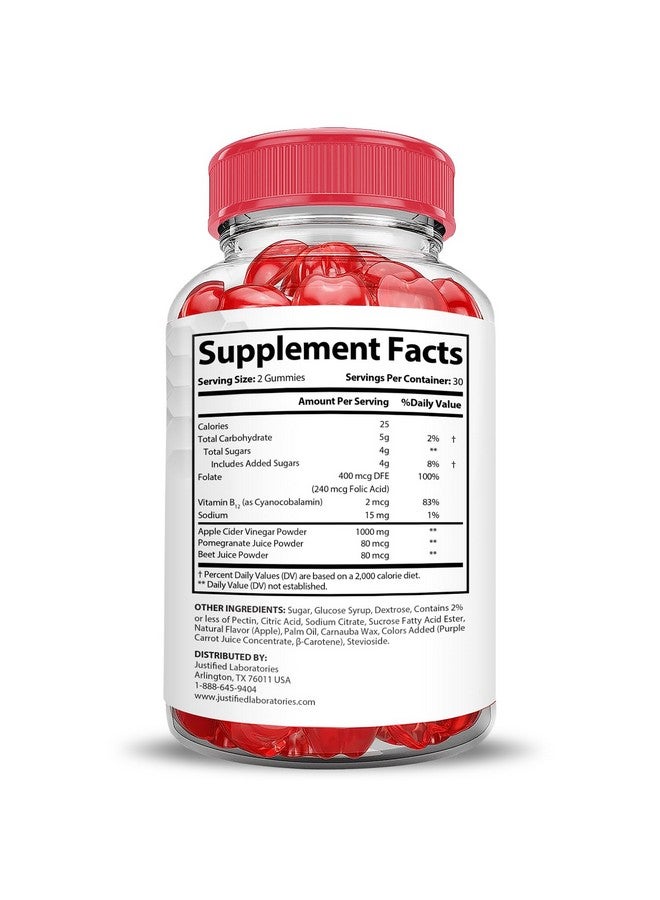 Justified Laboratories (3 Pack) Boostline Keto ACV Gummies Advanced Formula 1000MG Boost Line Keto Gummies Apple Cider Vinegar Formulated with Pomegranate Beet Juice Powder B12 Vegan Non GMO 180 Gummys - Image 5
